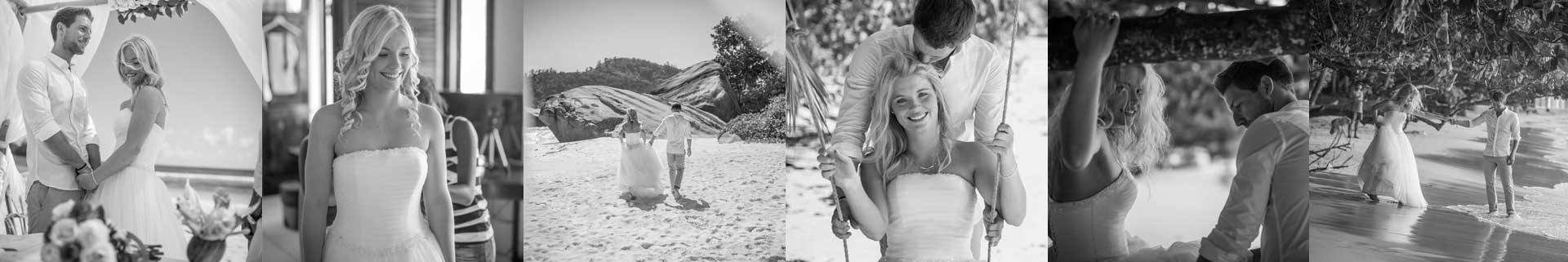 Brautpaar Martin und Pia bei ihrer Hochzeit auf den Seychellen