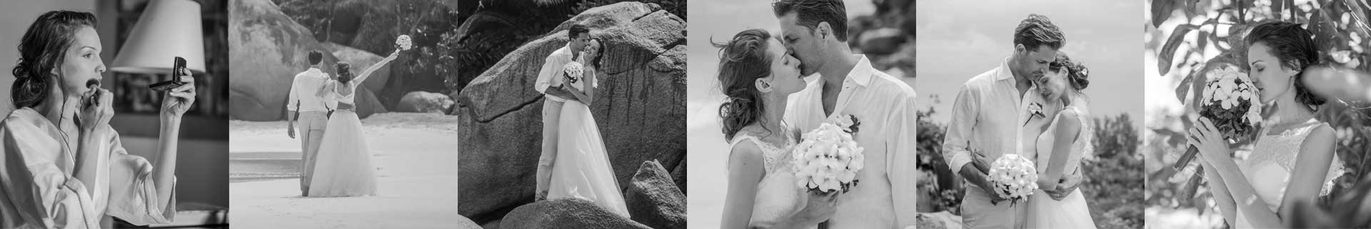 Brautpaar Max und Veronika bei ihrer Hochzeit auf den Seychellen